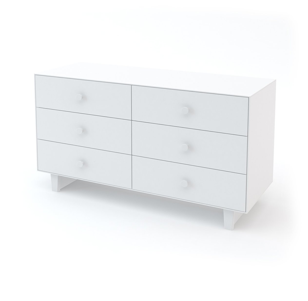 Commode Merlin Rhea 6 tiroirs - Blanc